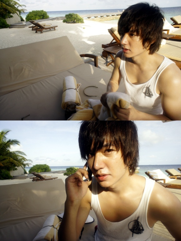 Lee Min Ho Updates With Vacation Pictures