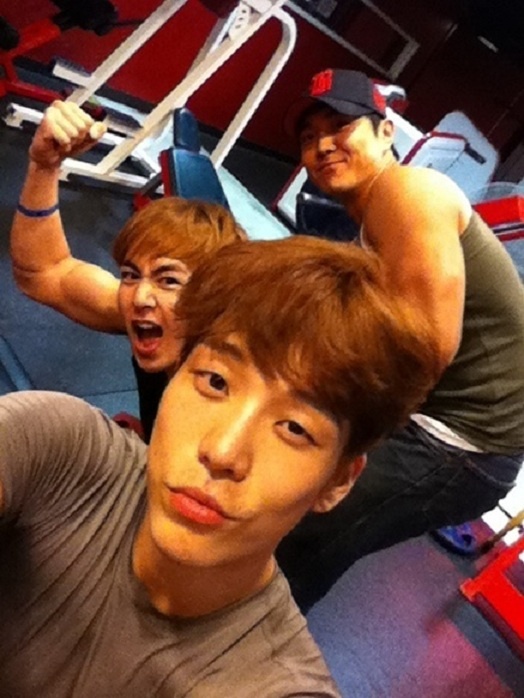Changmin and Nickhun at a Health Club in the Early Morning