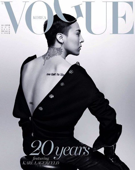 G-Dragon de BIGBANG posa para la revista VOGUE en su vigésimo aniversario