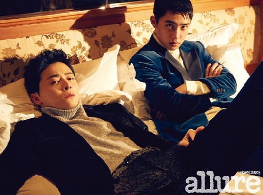 D.O. de EXO y Cho Jung Seok posan para la portada de “Allure Korea”