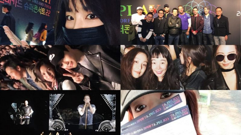 Las celebridades coreanas asisten al concierto de Coldplay, el cual se toma un momento para rendir homenaje a las víctimas del Ferry de Sewol