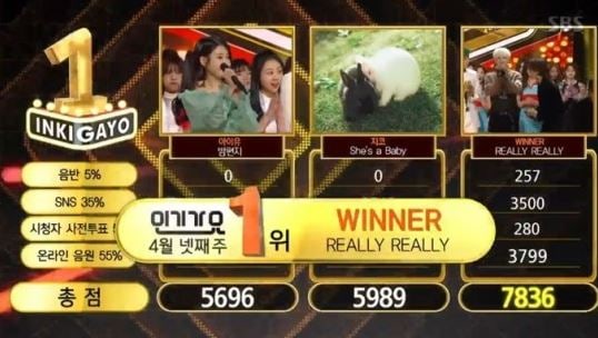 WINNER obtiene quinta victoria con “Really Really” en “Inkigayo” – Presentaciones de IU, Gong Minzy, EXID y más