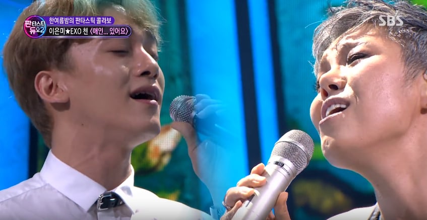 Chen de EXO y Lee Eun Mi realizan una legendaria actuación en “Fantastic Duo 2”