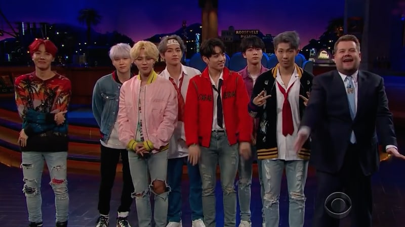 BTS muestra impresionantes reacciones al jugar “Flinch” en “The Late Late Show with James Corden” e interpreta “DNA”