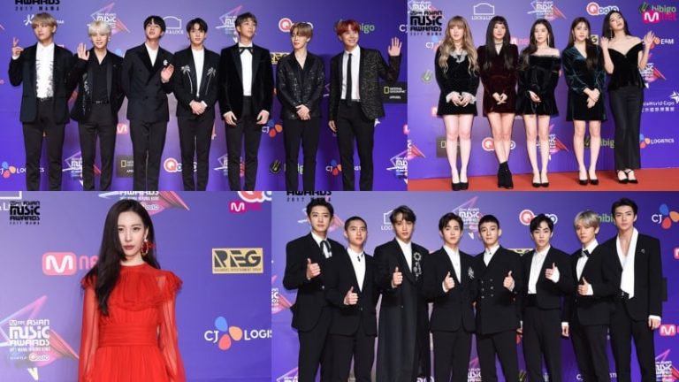 Las estrellas brillan en la alfombra roja de los premios 2017 MAMA en Hong Kong