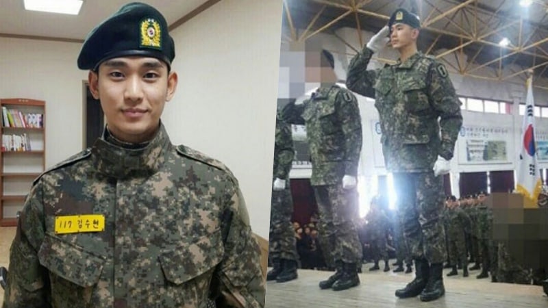 Kim Soo Hyun luce increíble en nuevas fotos reveladas de su entrenamiento militar