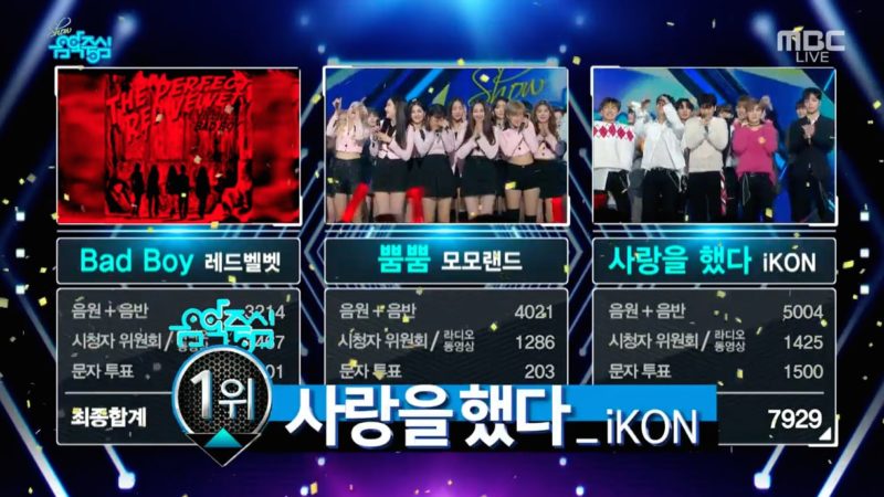 iKON logra su 11ra victoria con “Love Scenario” en “Music Core”, actuaciones de MAMAMOO, NCT Dream, Ilhoon, y más