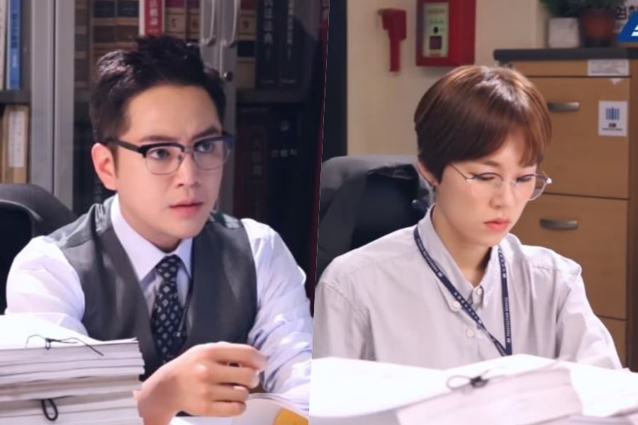 Jang Geun Suk y Han Ye Ri son fiscales multitalentosos en video detrás de cámaras para “Switch”