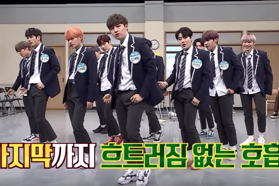 Los chicos de Wanna One pasan de “enérgico” a divertido mientras intentan bailar lentamente