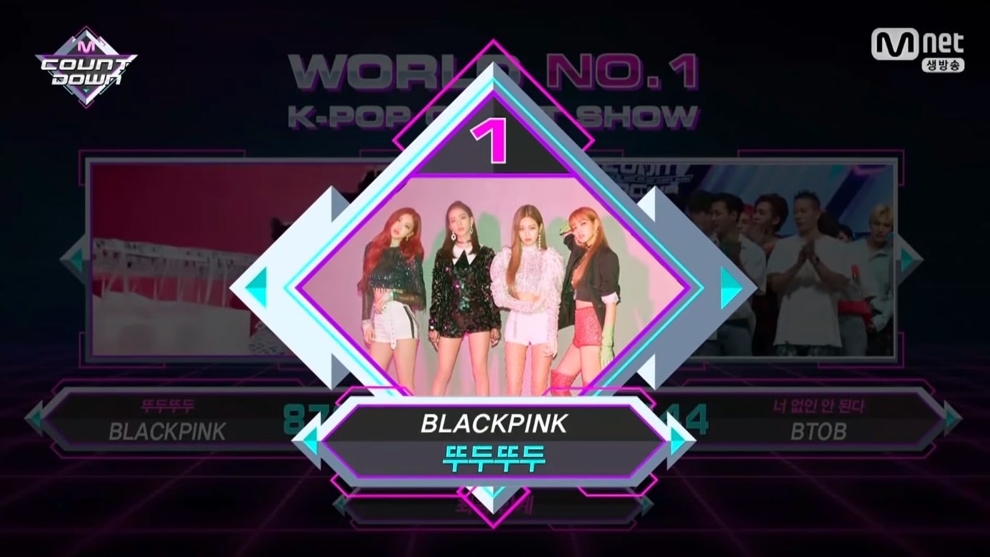BLACKPINK consigue su tercera victoria con “DDU-DU DDU-DU” en “M!Countdown” actuaciones de SHINee, BTOB y más