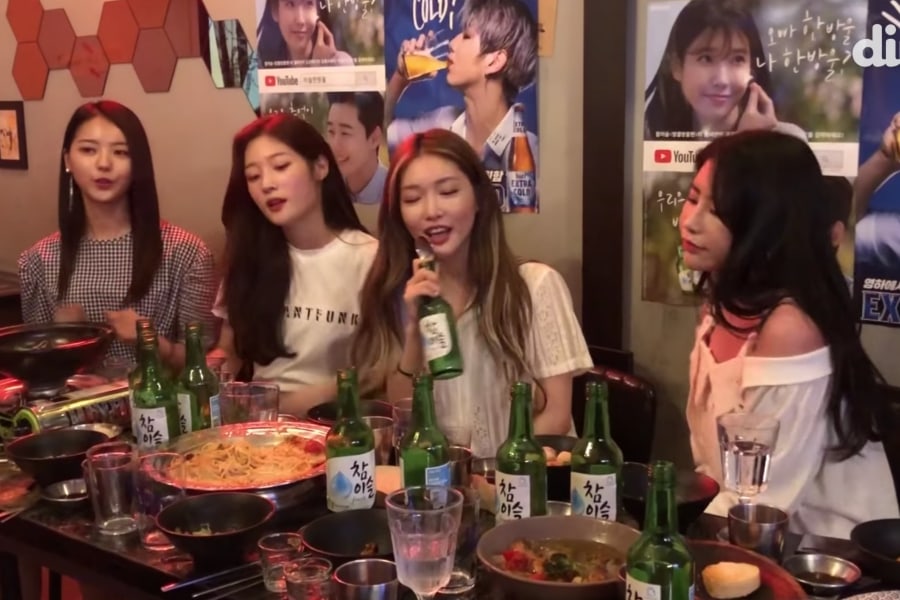 Chungha hace un lip sync de “Love U” en una presentación alegre con alcohol junto a Nayoung de PRISTIN, Jung Chaeyeon y Huihyeon de DIA