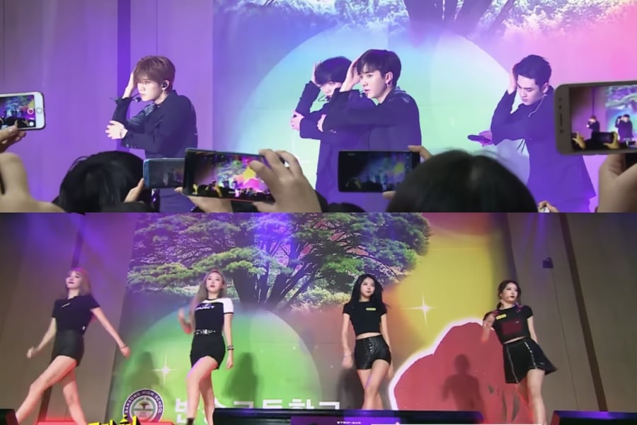 NU’EST W y PRISTIN V dan presentaciones sorpresa para estudiantes en “School Attack 2018”