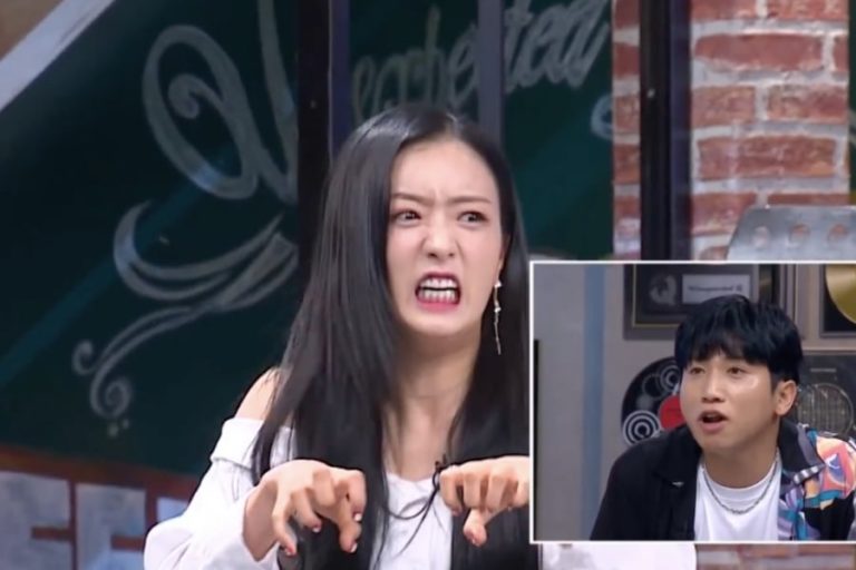 Bomi de Apink lucha de forma divertida por imitar a un tiburón