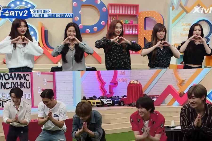 Red Velvet se enfrenta cara a cara a Super Junior en “Super TV 2”