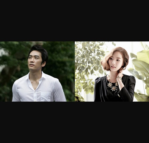 Song Seung Hun and Park Min Young on the Set of Filming for "Dr. Jin"