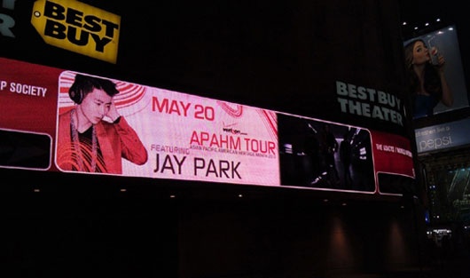 Jay Park’s Image Appears in Times Square