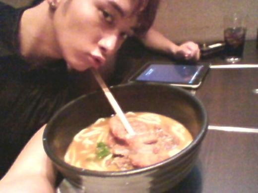 2PM’s Chansung Eating Udon In Japan
