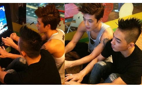 Taeyang and Se7en at the Arcade