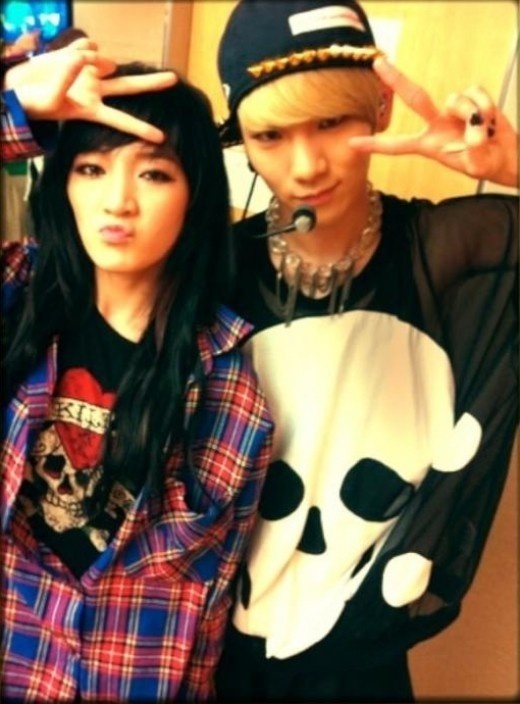 miss A Jia and Shinee Key’s Couple Skeleton Look